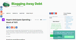 Desktop Screenshot of bloggingawaydebt.com