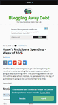 Mobile Screenshot of bloggingawaydebt.com