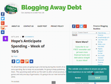 Tablet Screenshot of bloggingawaydebt.com